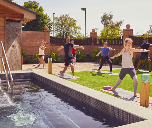 Image of outdoor yoga class at David Lloyd