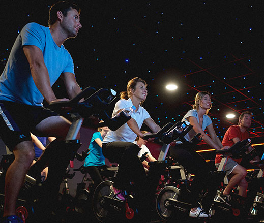 Studio group cycling